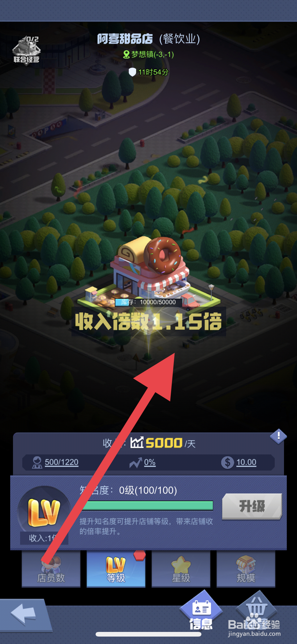 明日大亨如何升级阿喜甜品店
