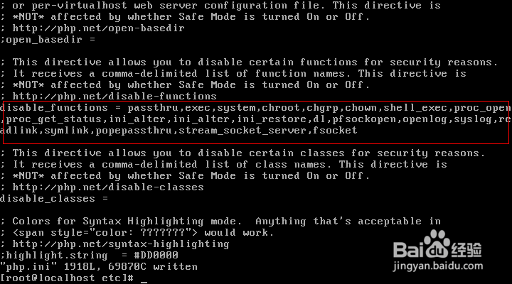 解决scandir() has been disabled