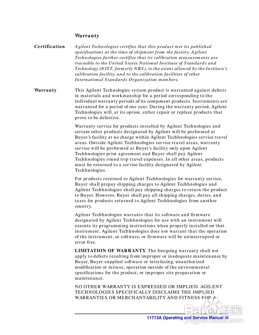 Agilent/HP 11713A衰减器说明书:[1]