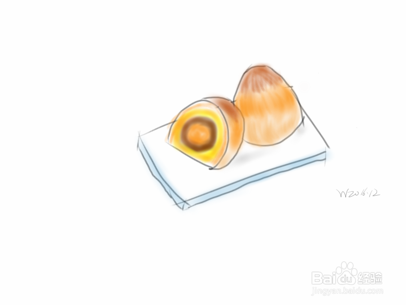 <b>手绘系列之如何画蛋黄酥</b>