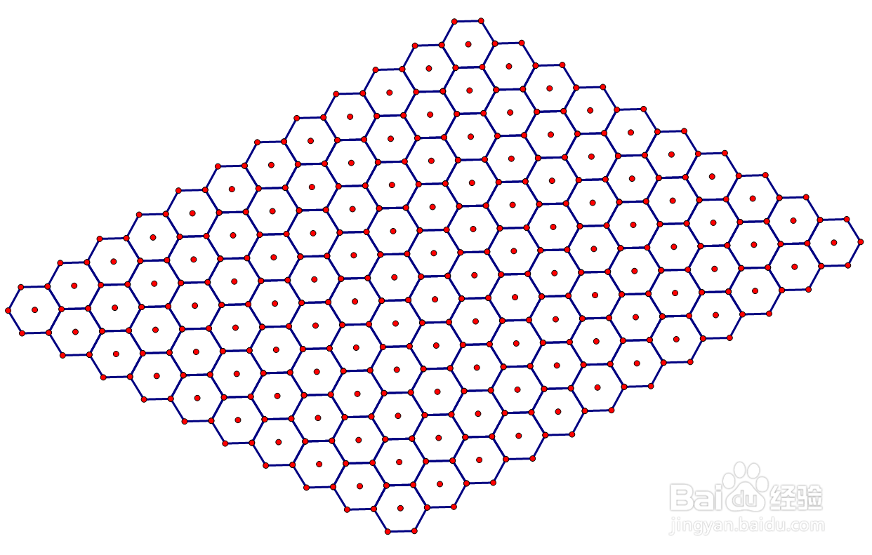 几何画板自定义工具画正6边形网格