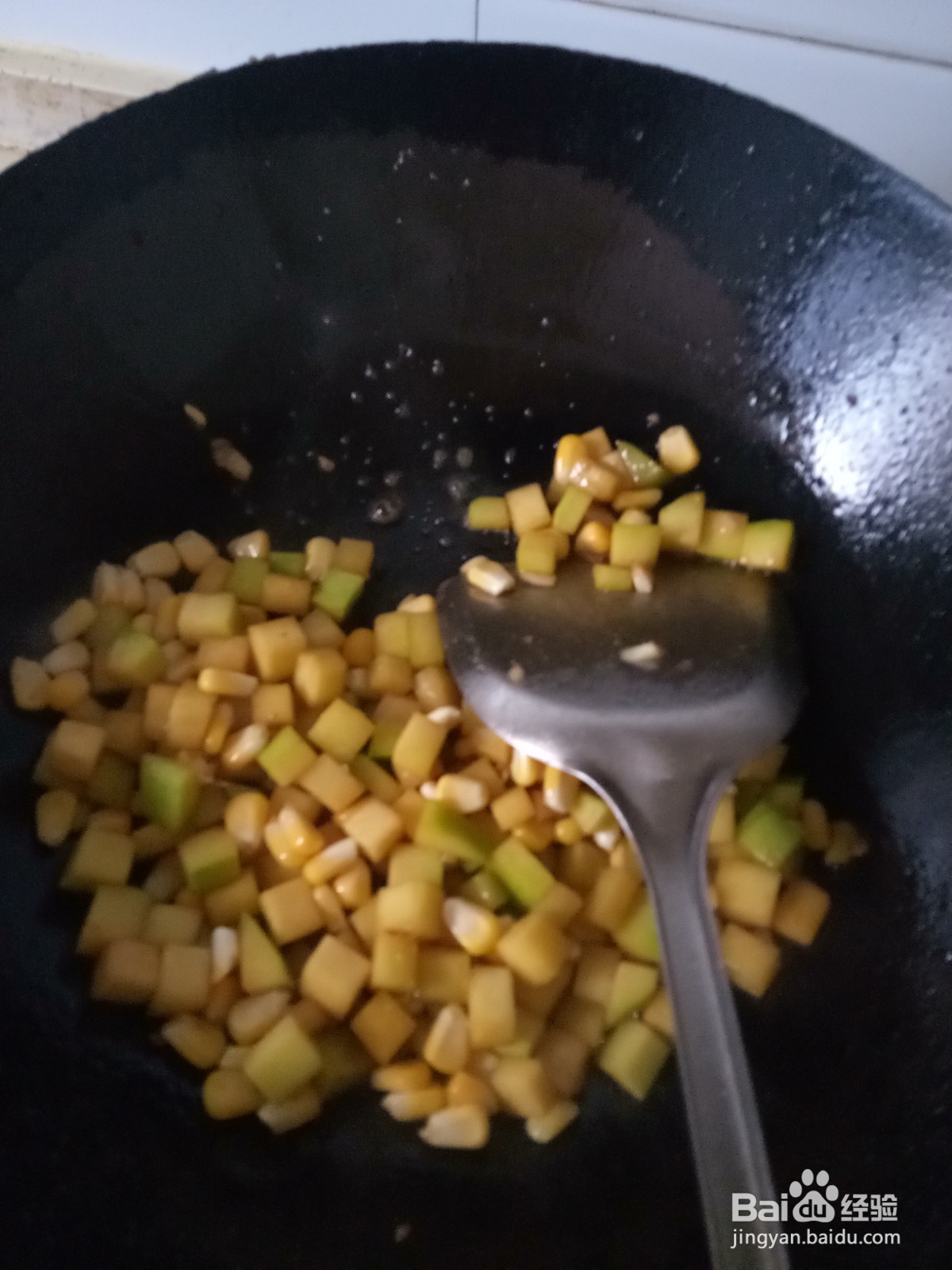 嫩南瓜炒玉米粒