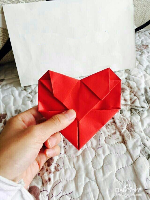 超简单的爱心的折法