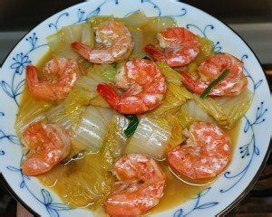 娃娃菜烧大虾的做法