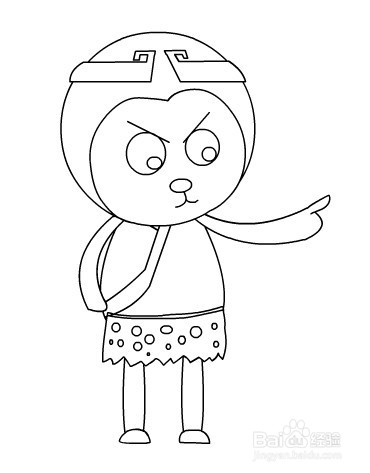 flash如何绘制一个卡通孙悟空