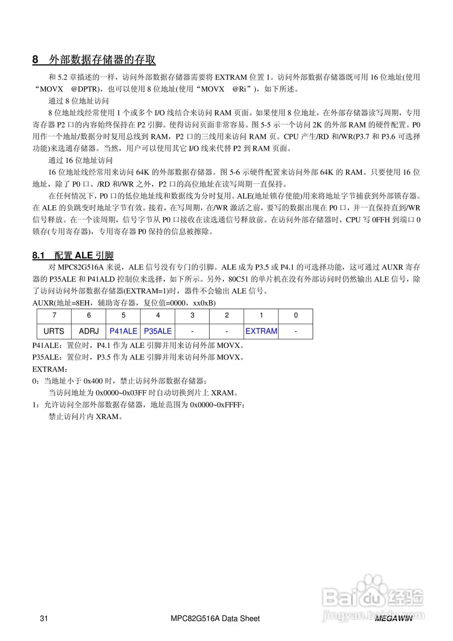 Megawin MPC82G516A 8 位微处理器用户手册:[4]