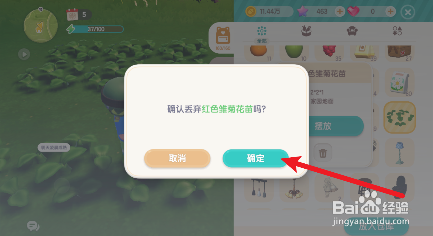 心动小镇怎么删除背包中的物品