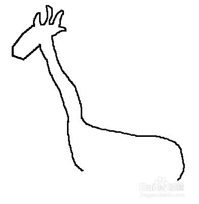 儿童简笔画:如何一步一步画一头长颈鹿