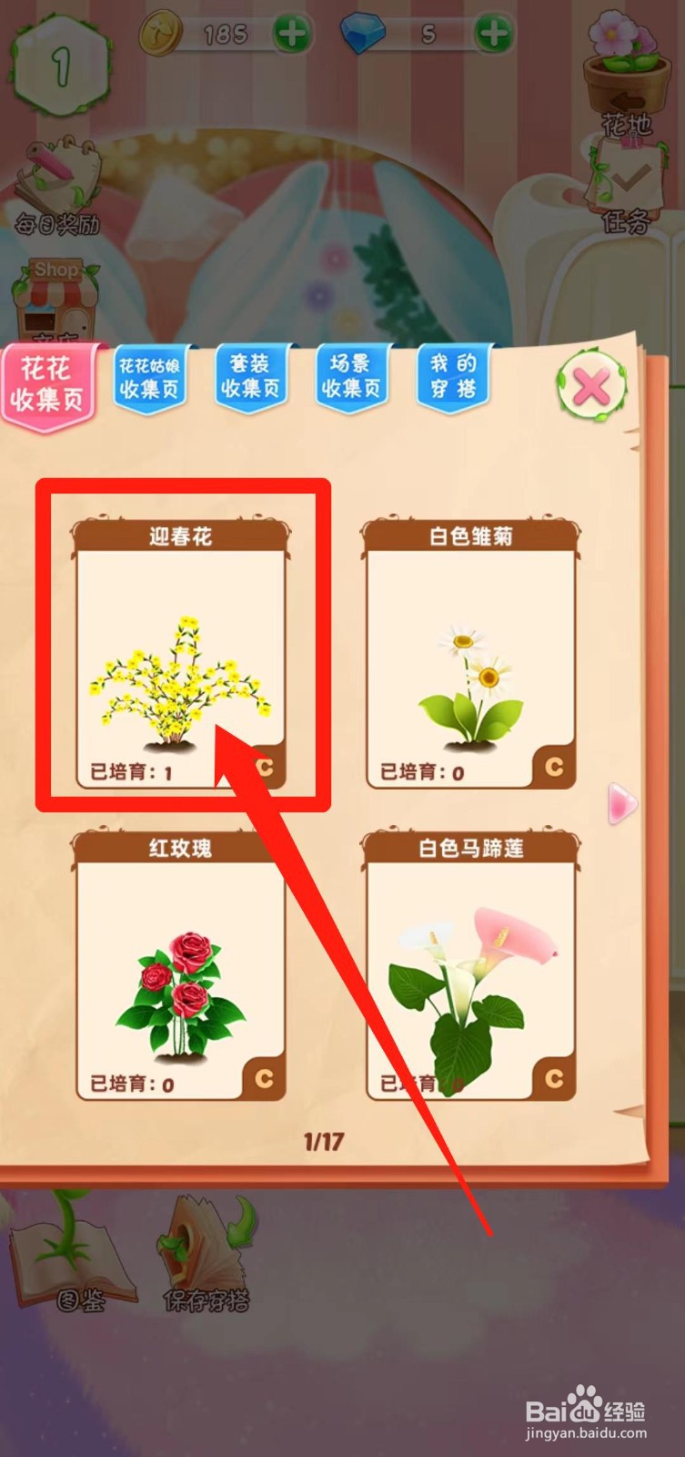 花花姑娘之魔法花园如何查看迎春花生长速度