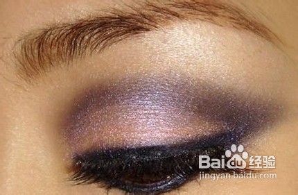 紫色烟熏妆画法