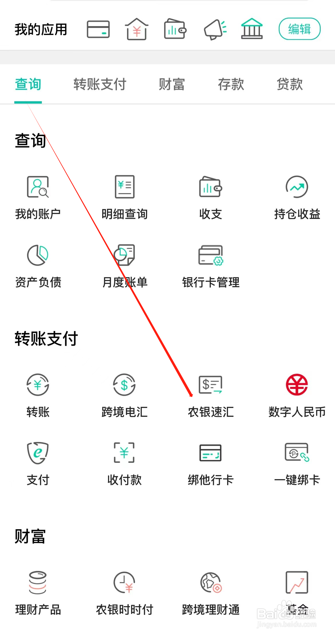 中国农业银行如何查看农银速汇