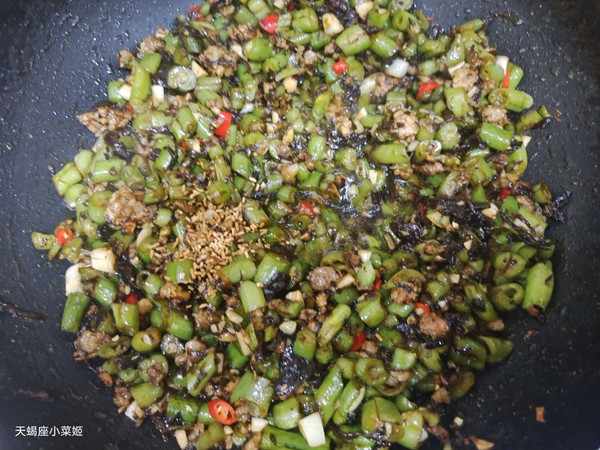 榄菜肉末四季豆