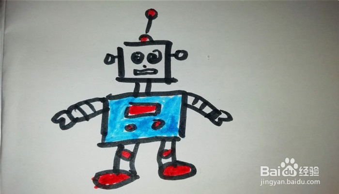 怎么样用简单的简笔画画机器人