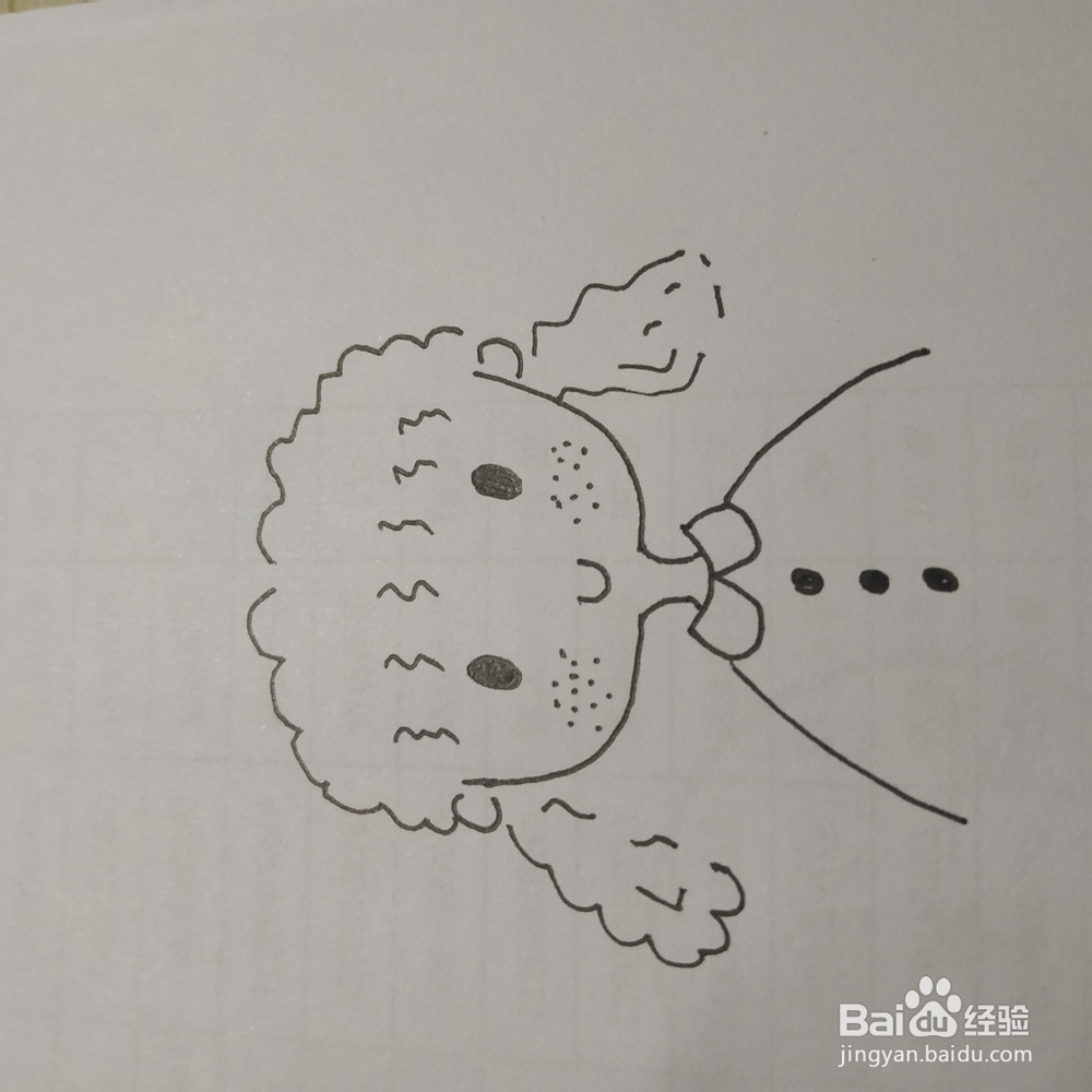 手账本女孩简笔画
