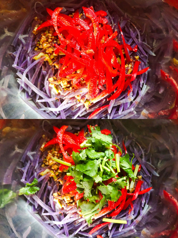 凉拌紫色土豆丝