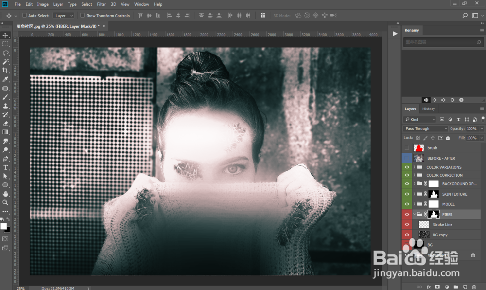 PS一键合成阴森恐怖血腥吸血鬼人像效果