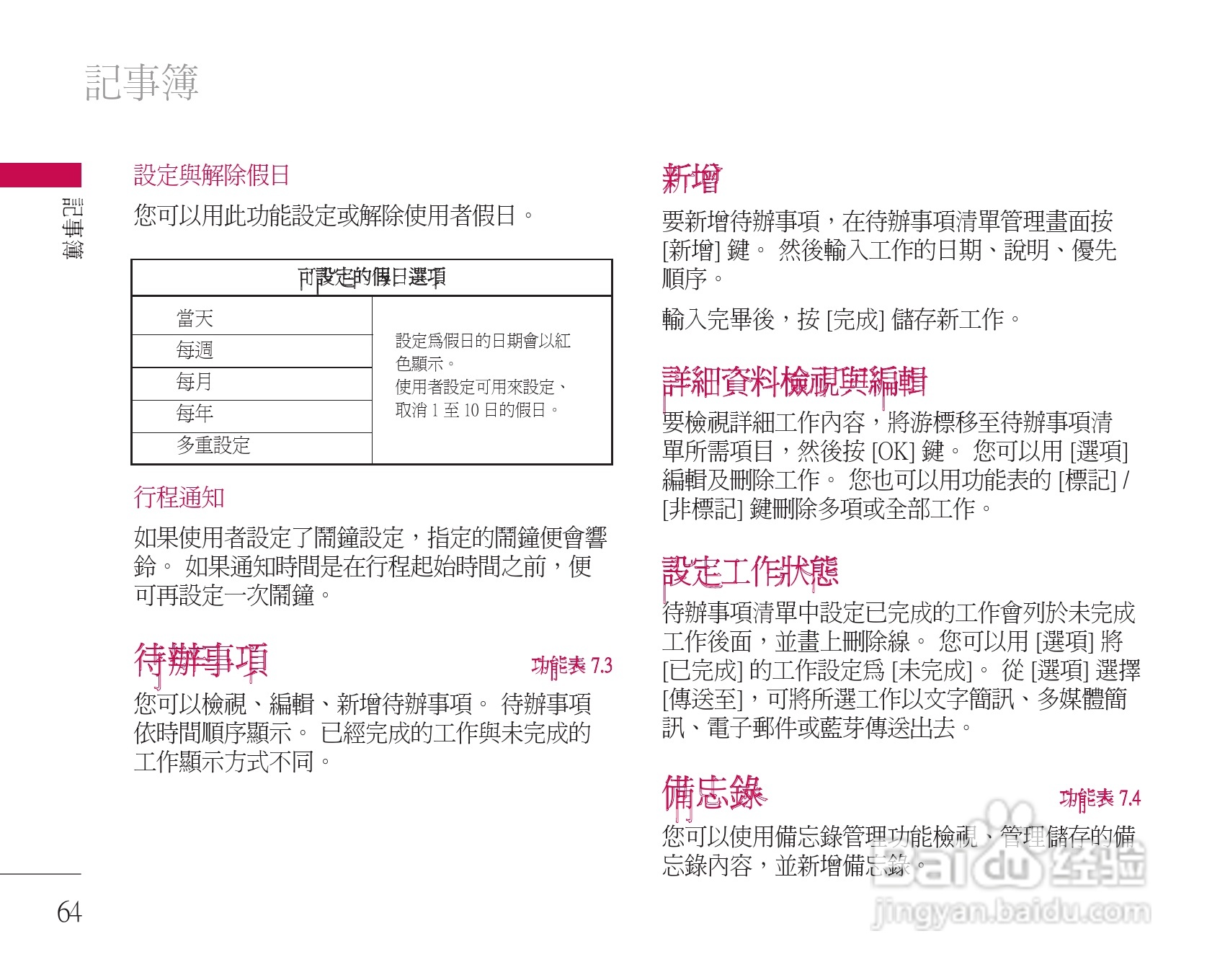 LG U8500手机使用说明书:[7]