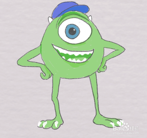 小怪物大眼仔怎么画