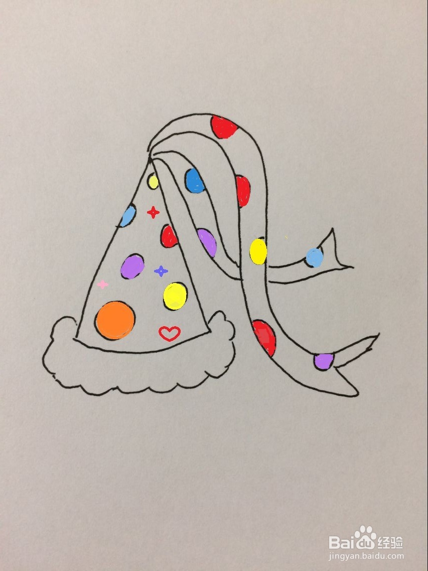 生日帽子简笔画画法