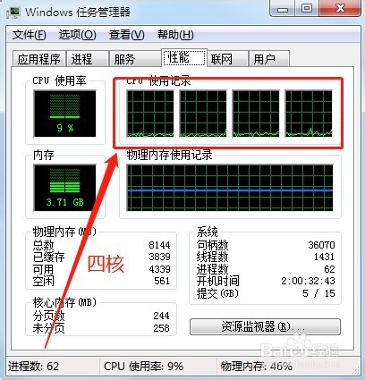 怎么查看几核CPU