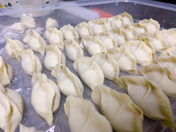 荠菜猪肉馅手工饺子