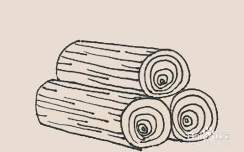 如何教小朋友画木堆的简笔画教程