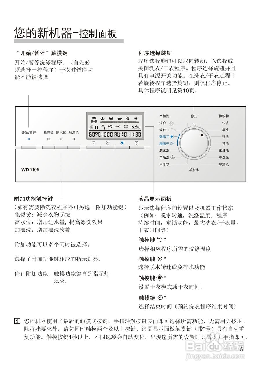 西门子WD7225洗衣机使用说明书:[1]