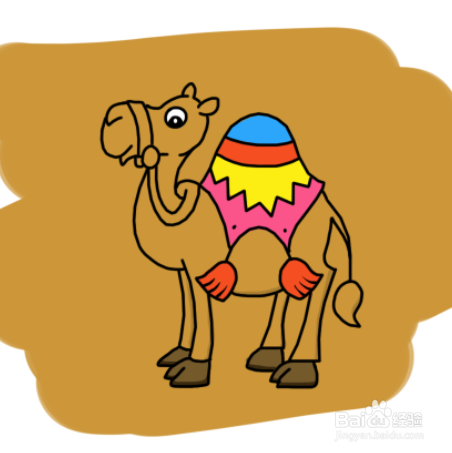 骆驼卡通简笔画图片