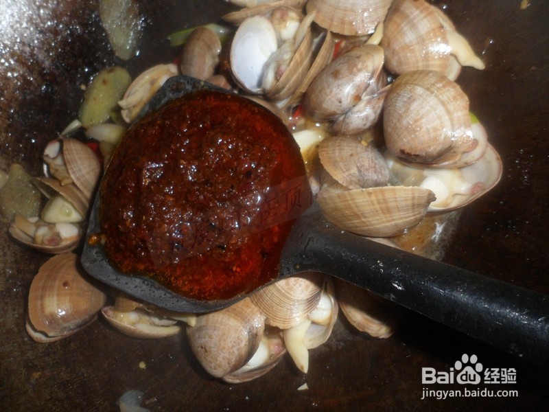 海鲜 肉酱爆花蚬