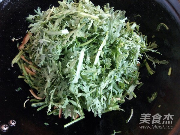 茼蒿炒豆干的做法