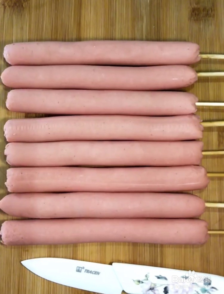 如何自制街边小吃炸火腿