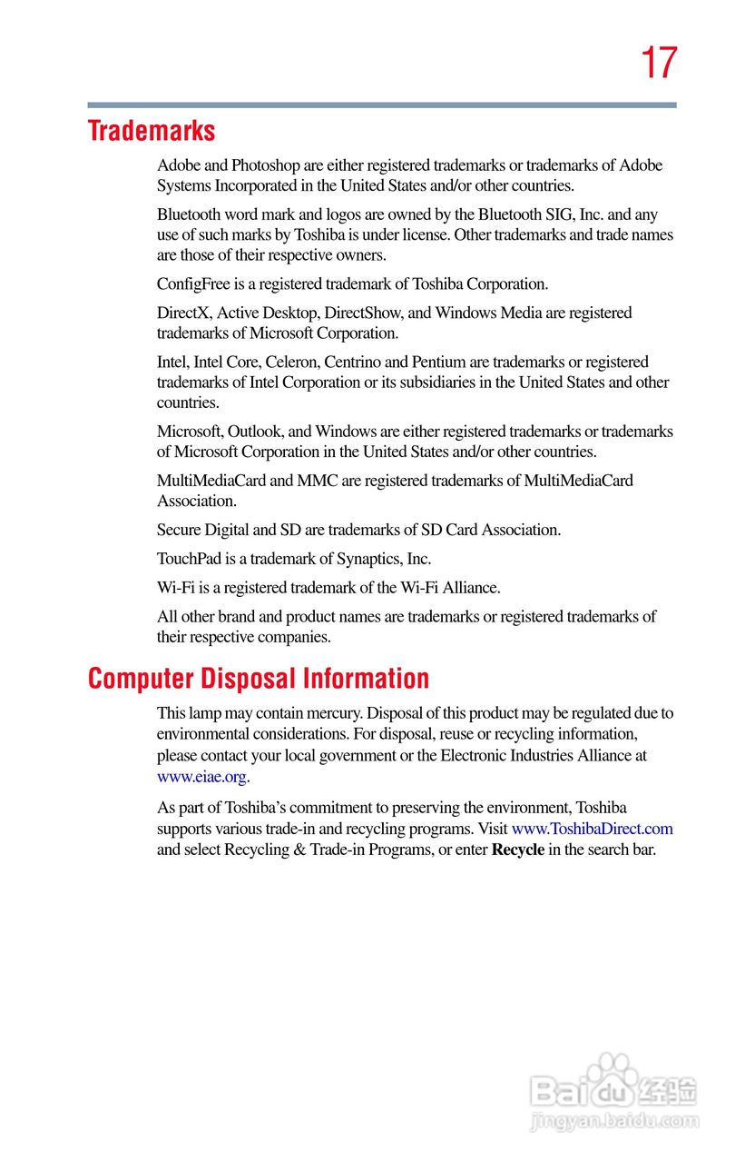 东芝NB200笔记本电脑使用说明书:[2]