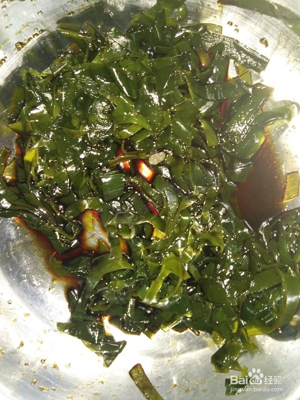 海藻鸡蛋拌菜