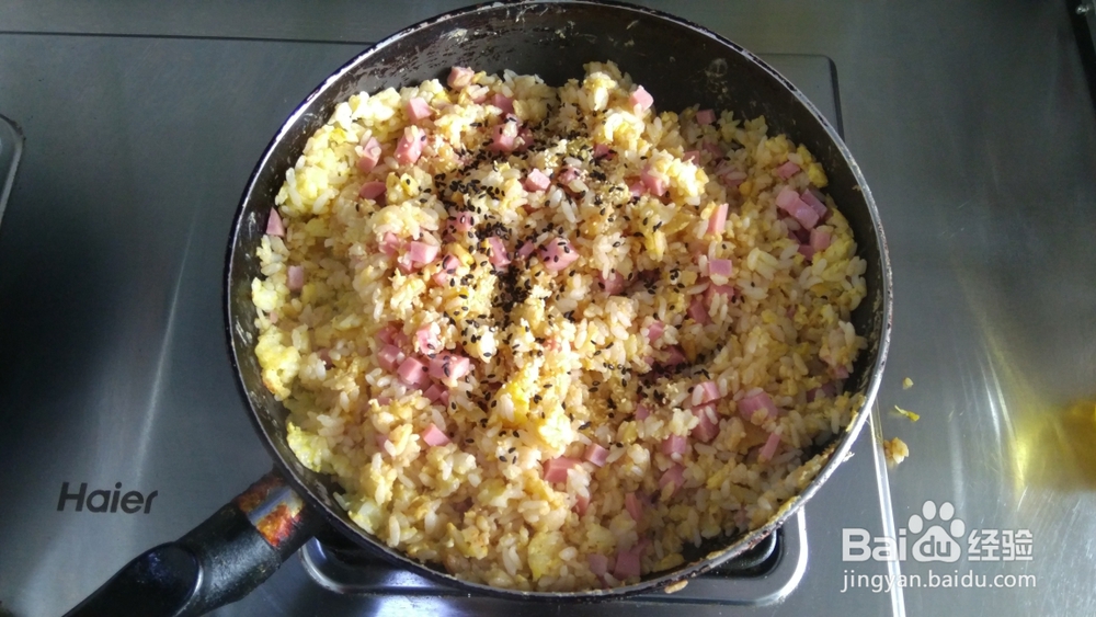 这样做海苔火腿蛋炒饭