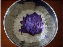 紫薯花朵枣泥包