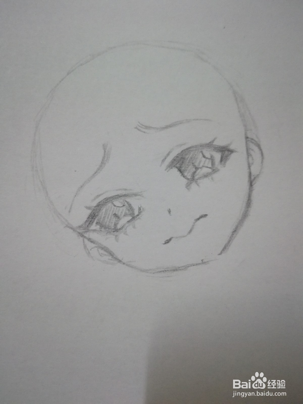 咬着下唇的动漫人物头部和五官画法