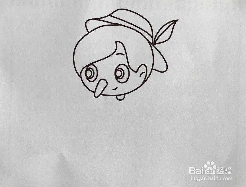 如何画木偶奇遇记中的匹诺曹简笔画