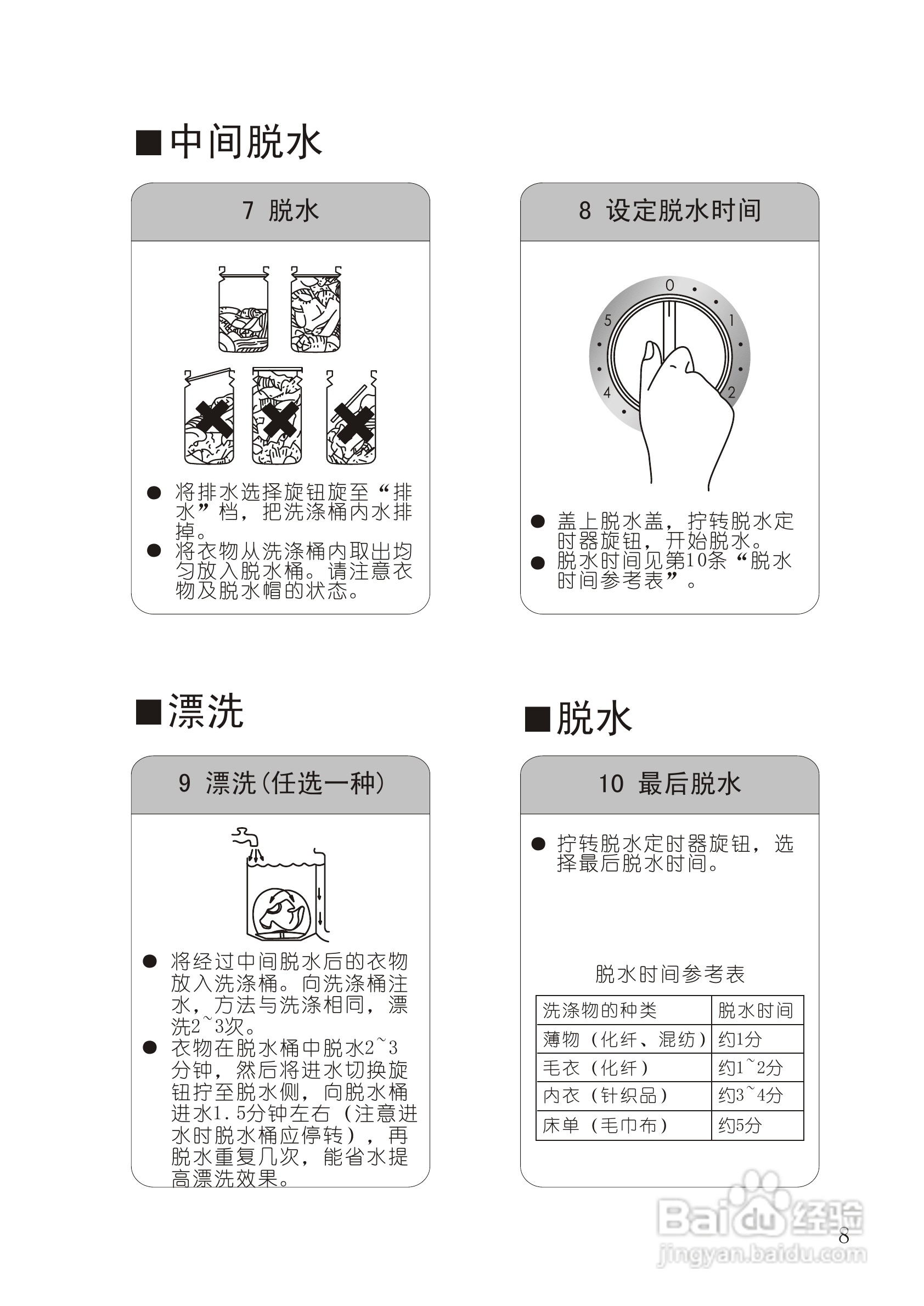 松下XPB70-700S洗衣机使用说明书