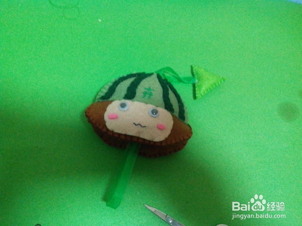 不织布西瓜小人钥匙包