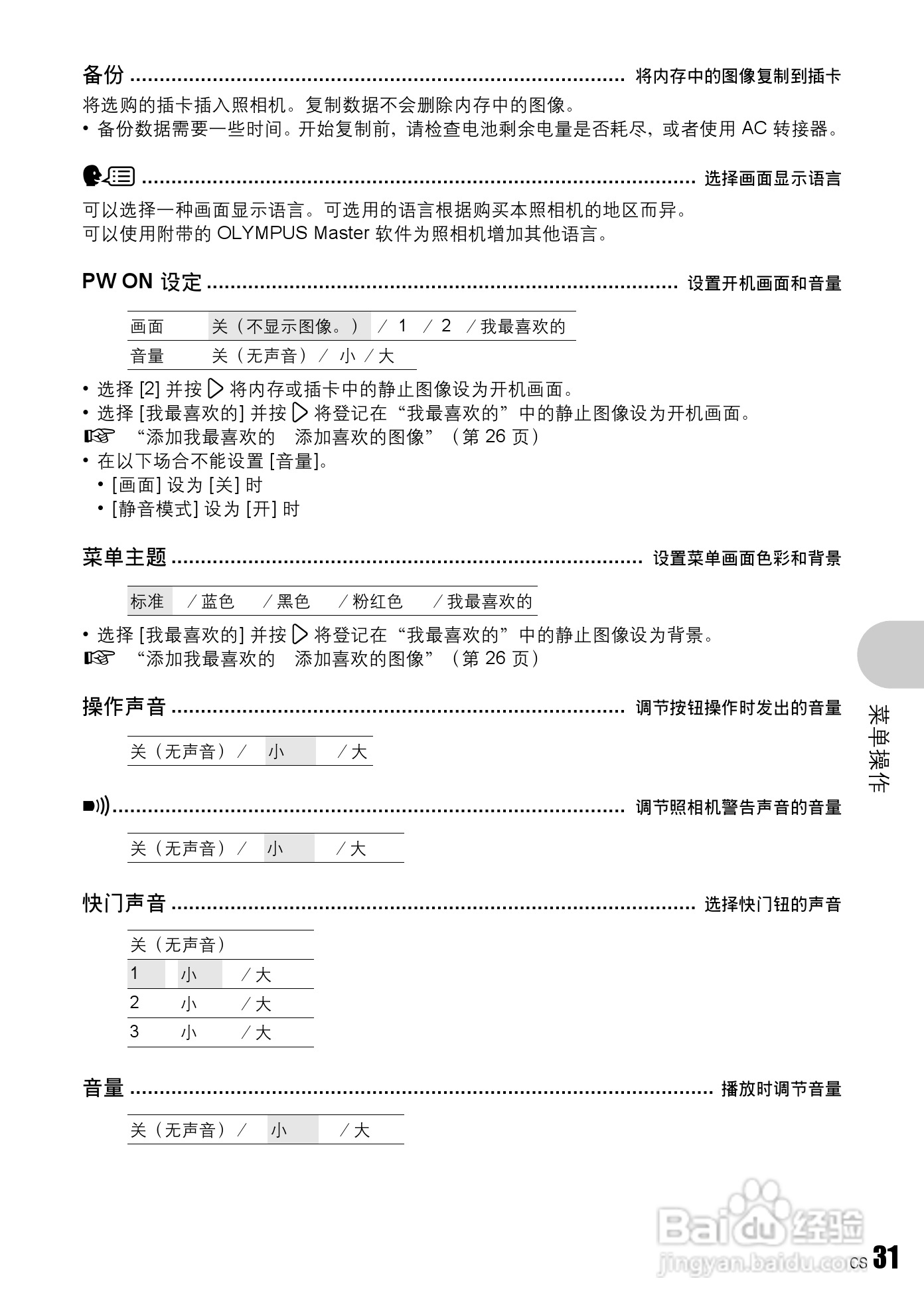 奥林巴斯 stylus 760数码相机说明书:[4]