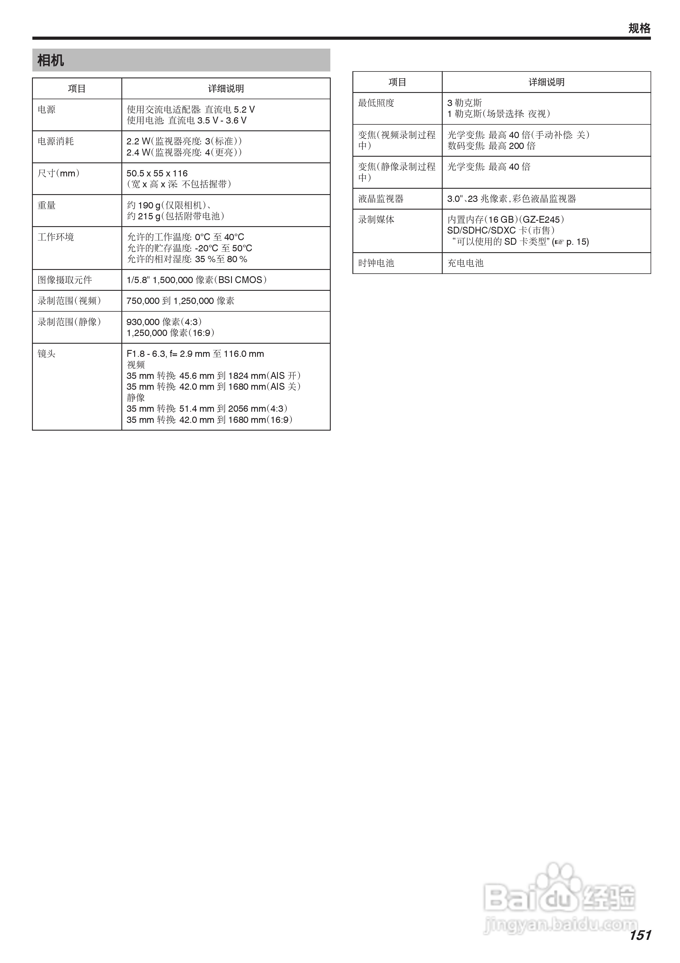 JVC GZ-E245型数码摄像机使用说明书:[16]