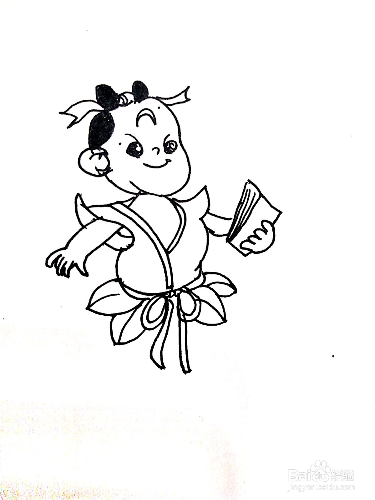 葫芦娃线描画怎么画