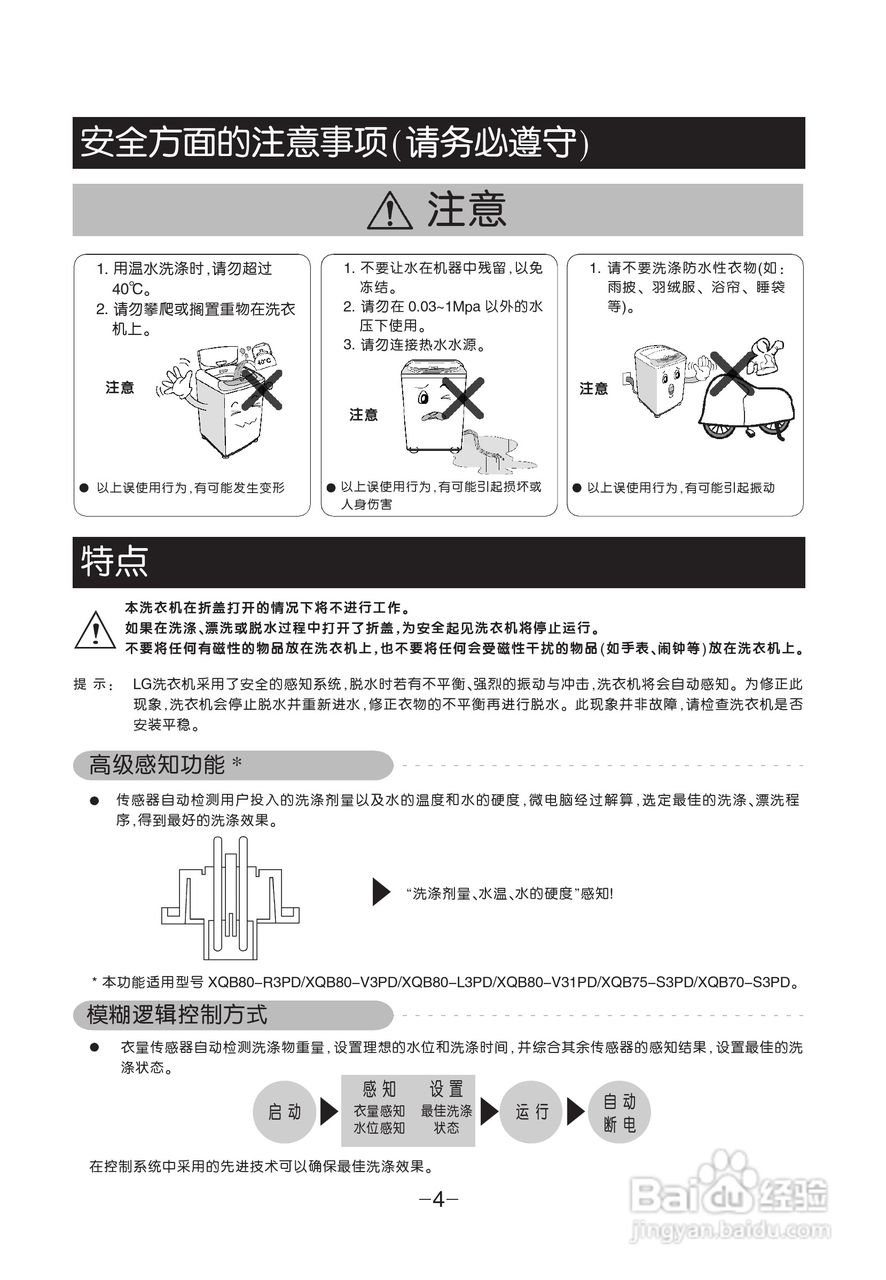 LG XQB70-S3PD洗衣机使用说明书:[1]