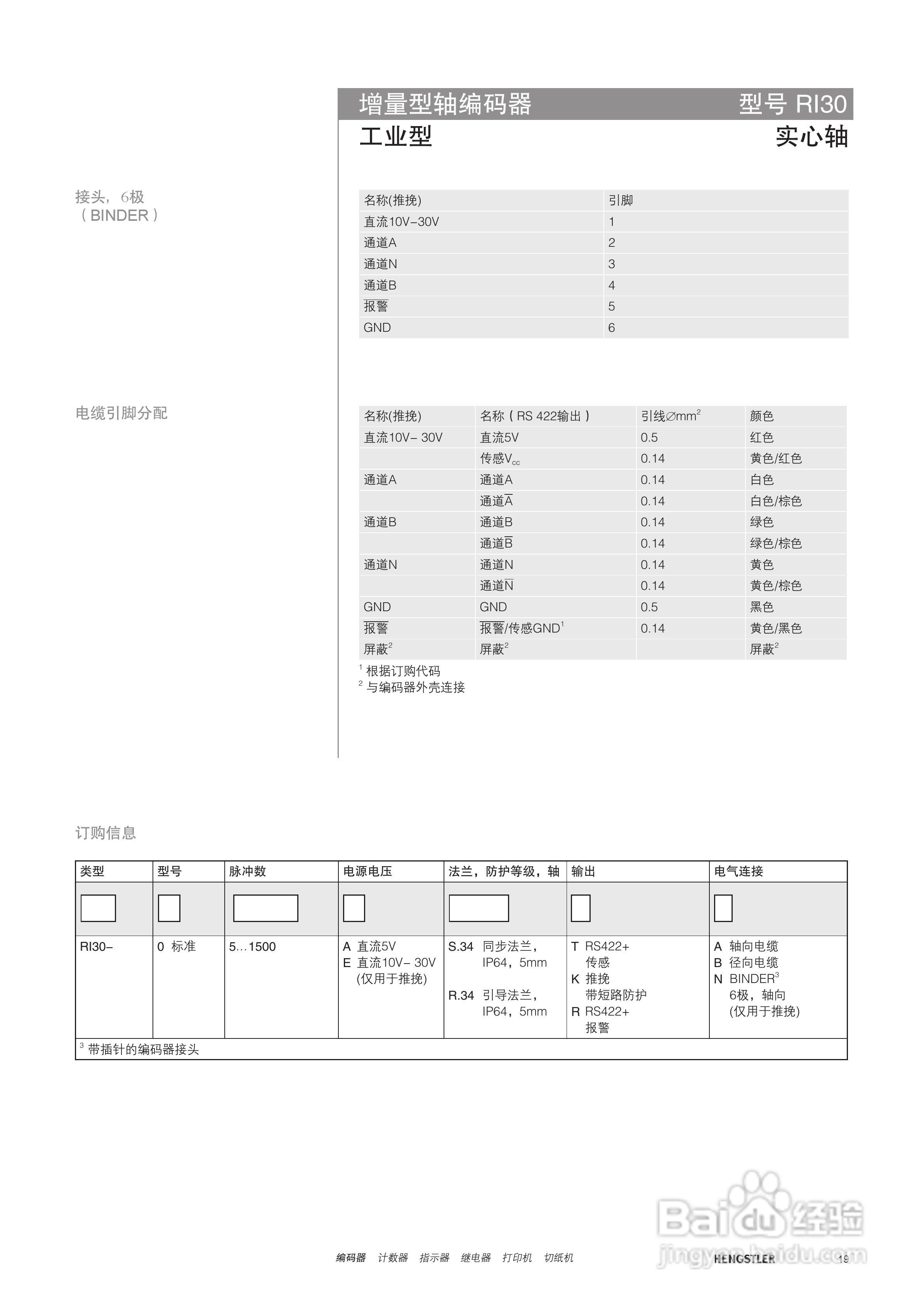 Hengstler 增量型编码器产品说明书:[2]