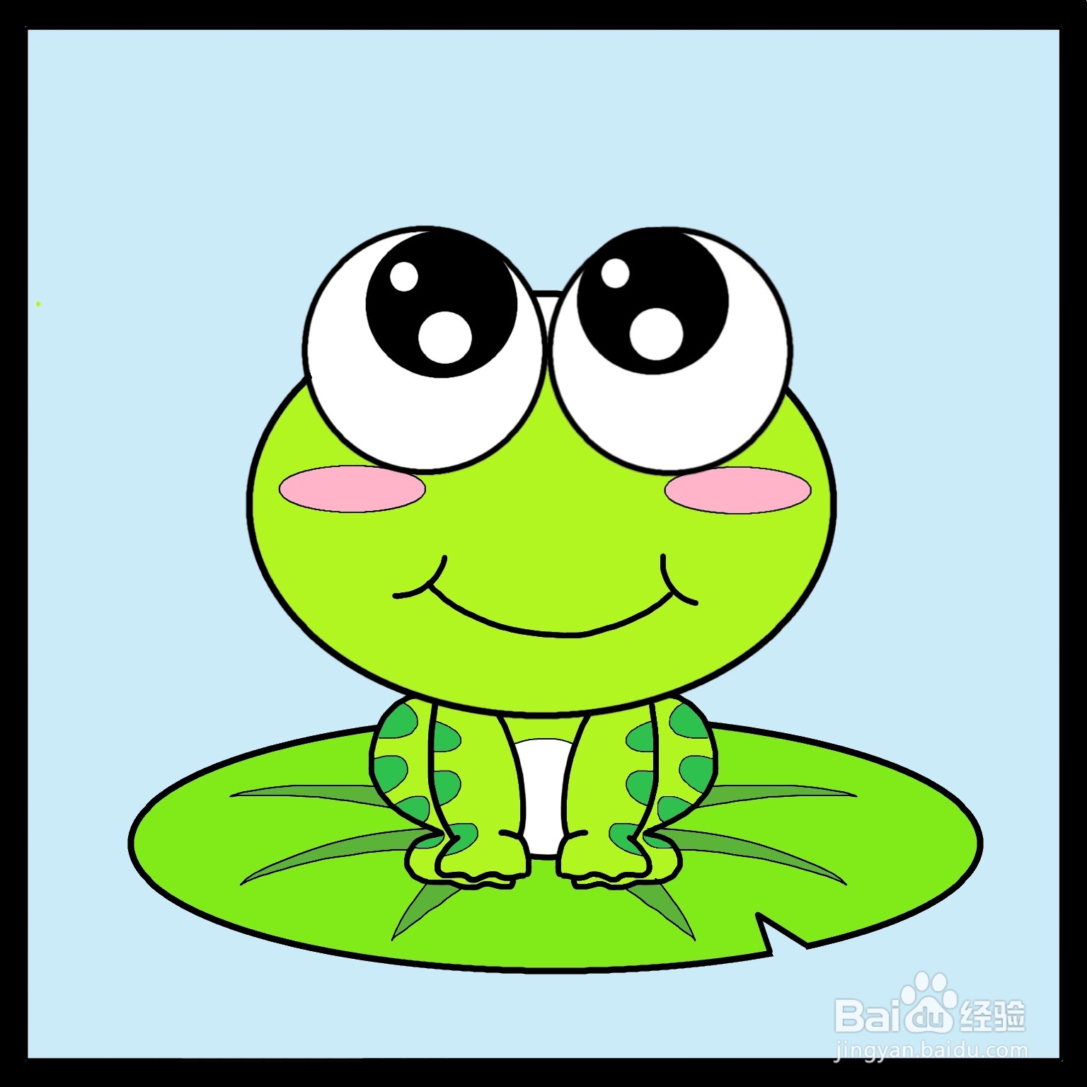 绿色的青蛙 简笔画图片