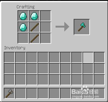 我的世界minecraft 怎样合成斧头 百度经验 我的世界minecraft 怎样合成斧头 百度经验