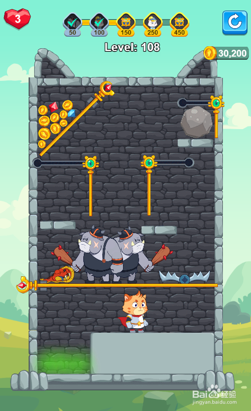 怎样通过Hero Save the Princess的Level 108
