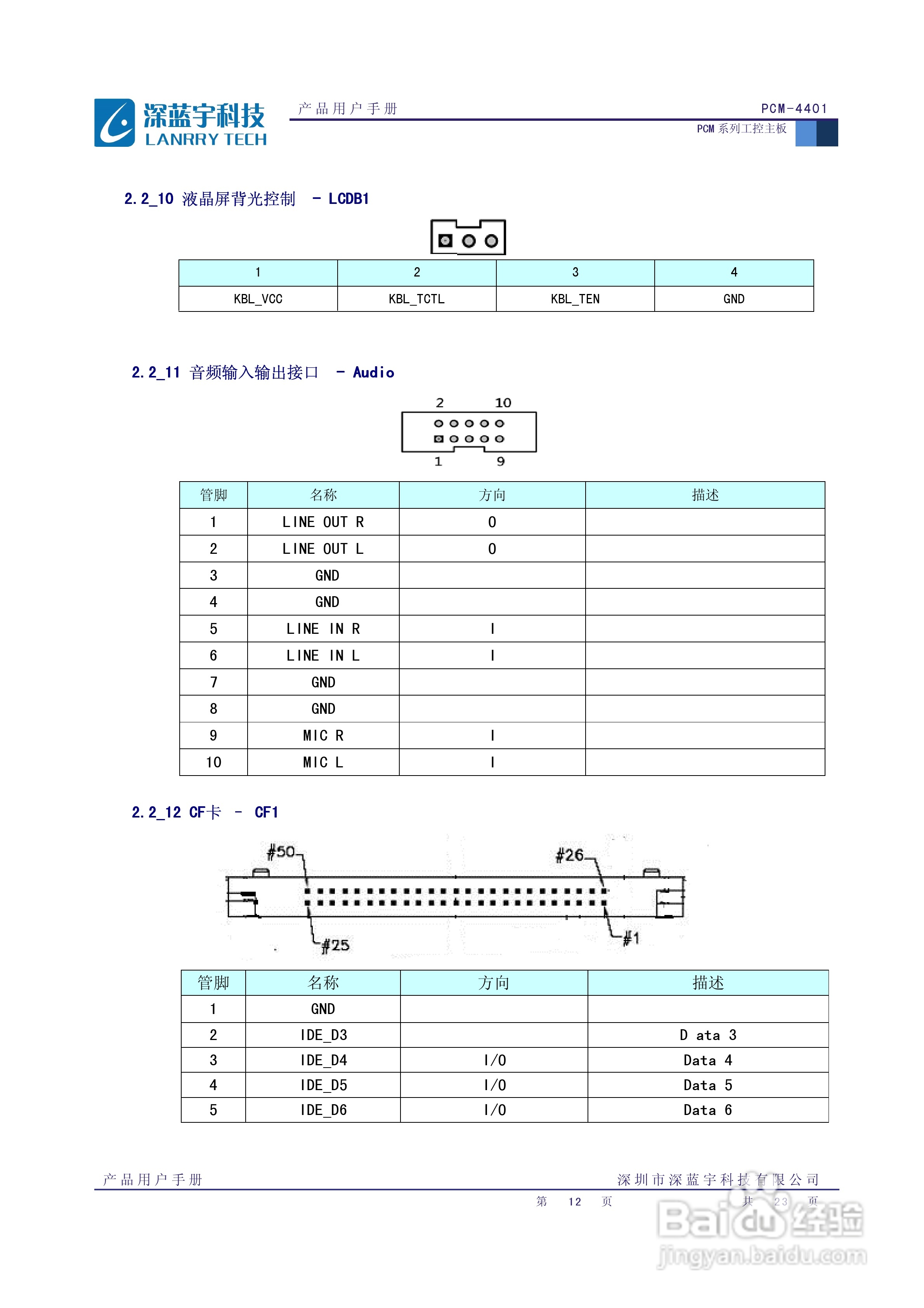 深蓝宇PCM-4401工业主板用户手册:[2]