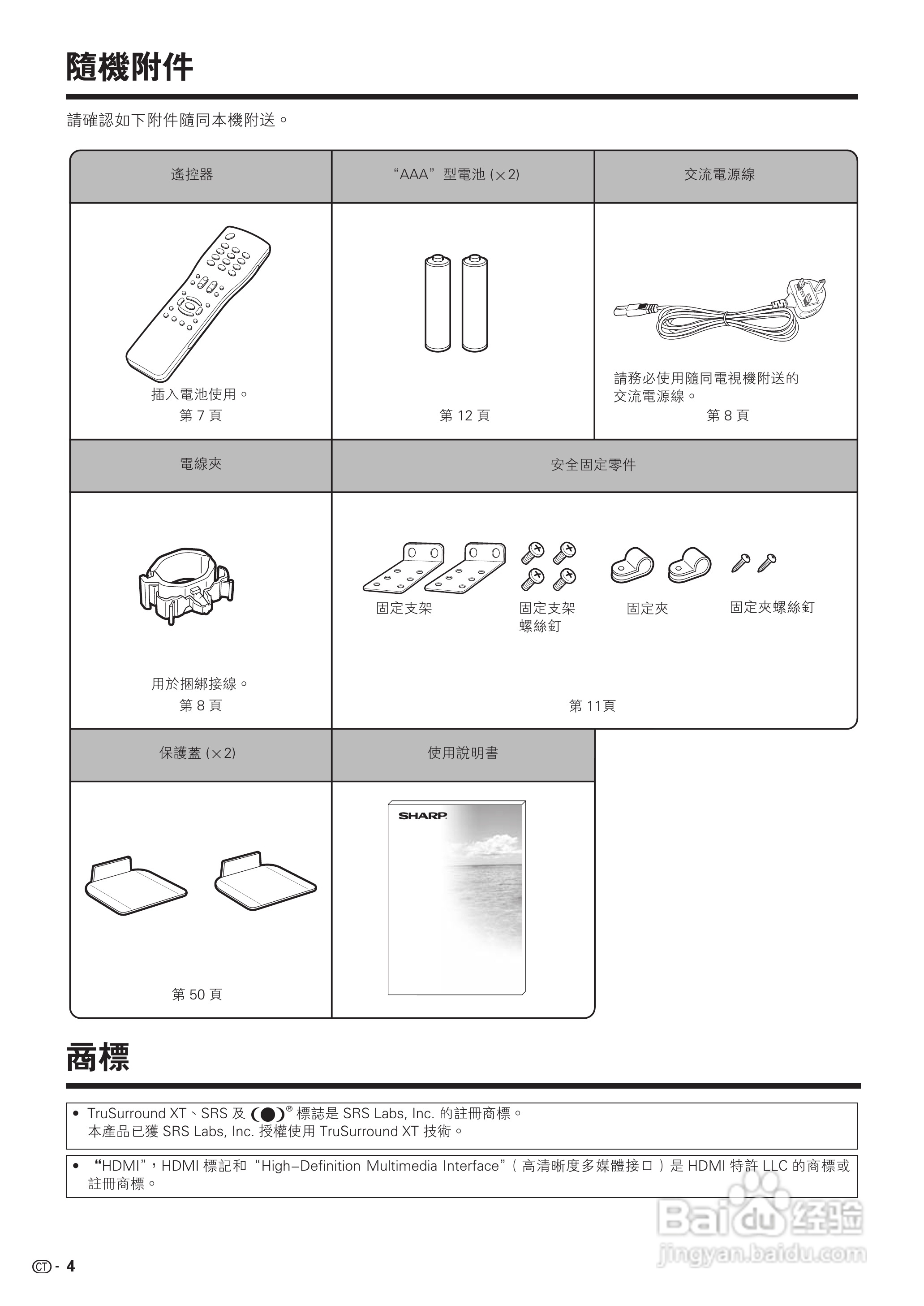 声宝LC-42GX3H型液晶电视机说明书:[1]