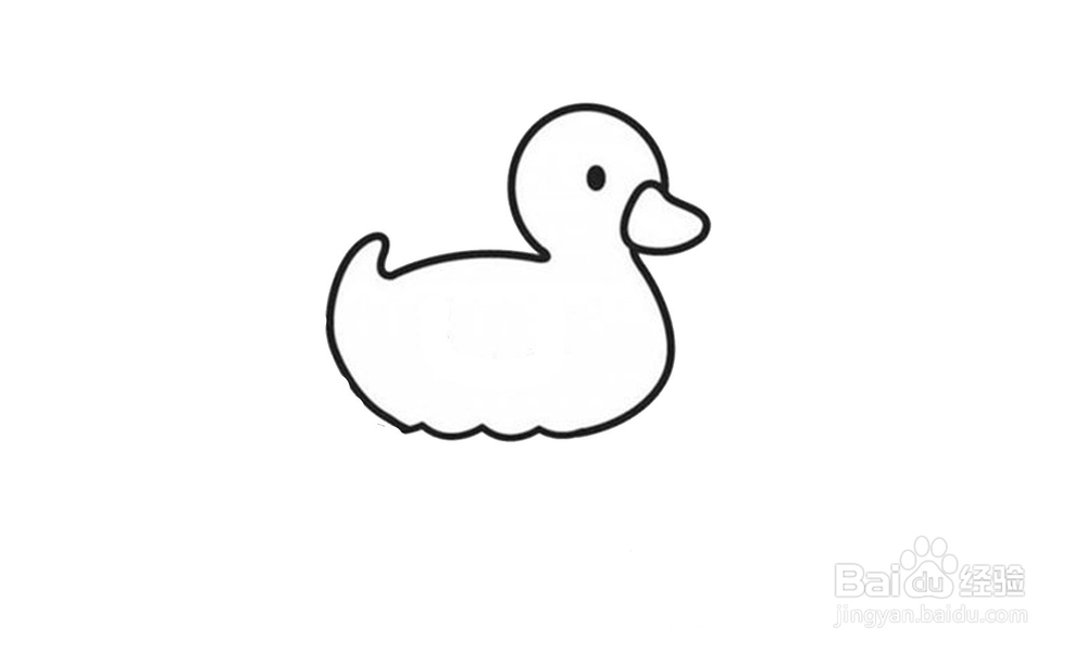 如何画出一只游泳的鸭子